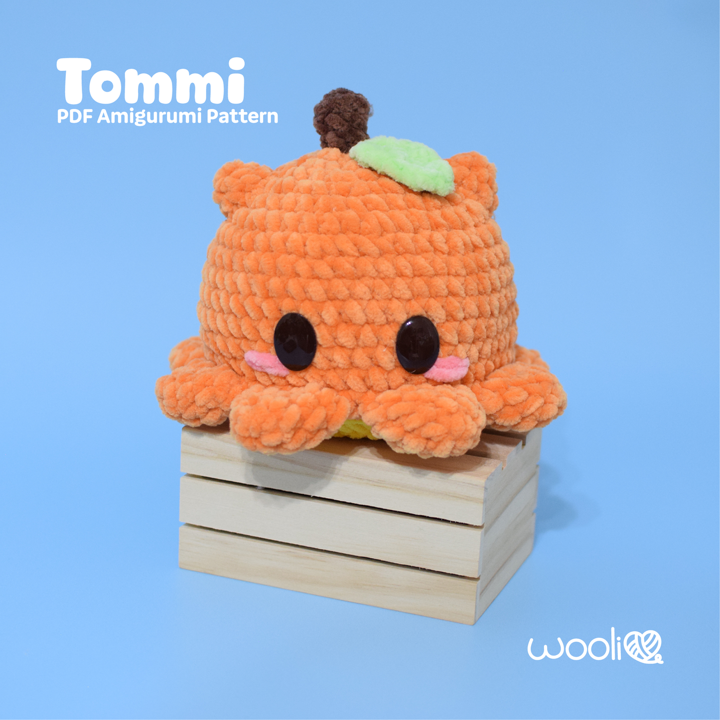 Tommi the Mango Dumbo Octopus | PDF Amigurumi Pattern | English and Spanish