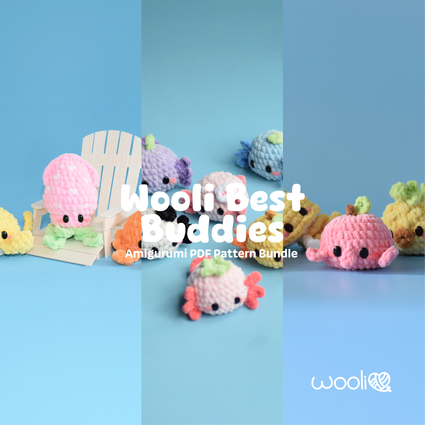 Wooli Best Buddies | PDF Amigurumi Pattern Bundle | English and Spanish