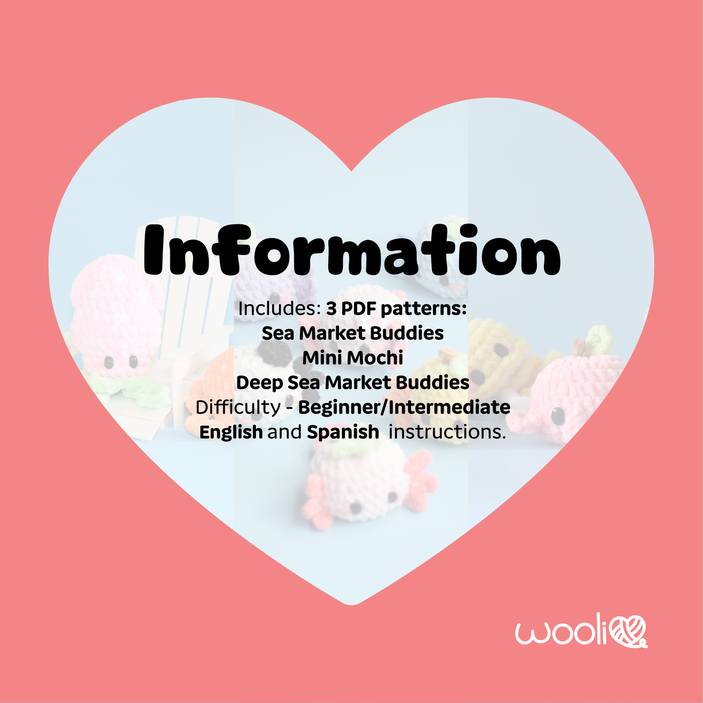 Wooli Best Buddies | PDF Amigurumi Pattern Bundle | English and Spanish