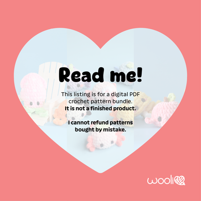 Wooli Best Buddies | PDF Amigurumi Pattern Bundle | English and Spanish