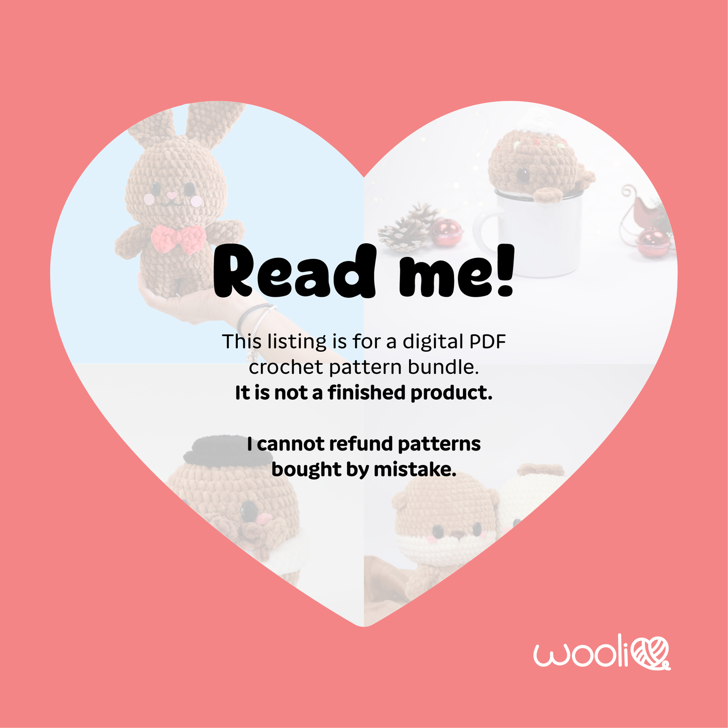 Wooli Cozy Friends | PDF Amigurumi Pattern Bundle | English and Spanish