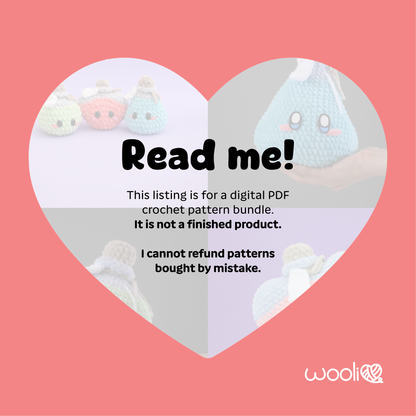 Wooli Magic Potions | PDF Amigurumi Pattern Bundle | English and Spanish
