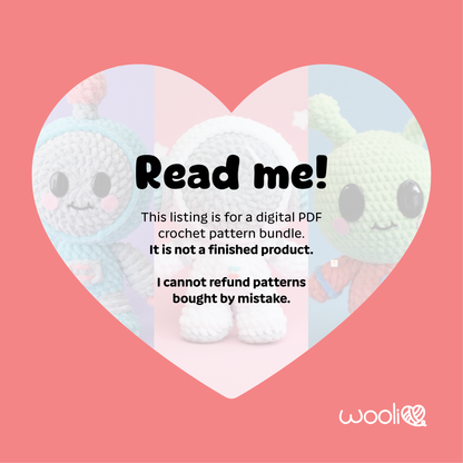 Wooli Space Explorers | PDF Amigurumi Pattern Bundle | English and Spanish