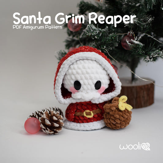 Santa Grim Reaper PDF Amigurumi Pattern | English and Spanish