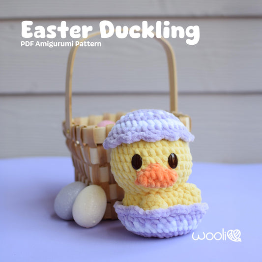 Easter Duckling with Eggshell PDF Amigurumi Pattern | English and Spanish
