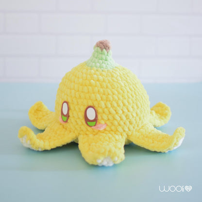 Nano the Banana Octopus PDF Amigurumi Pattern | English and Spanish
