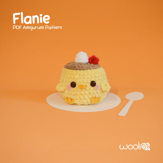 Flanie the Chicken Flan PDF Amigurumi Pattern | English and Spanish