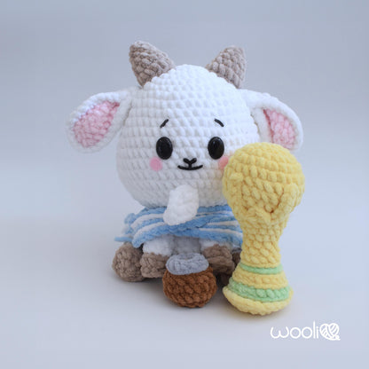 Leo the Goat Soccer Worldcup PDF Amigurumi Pattern | English and Spanish
