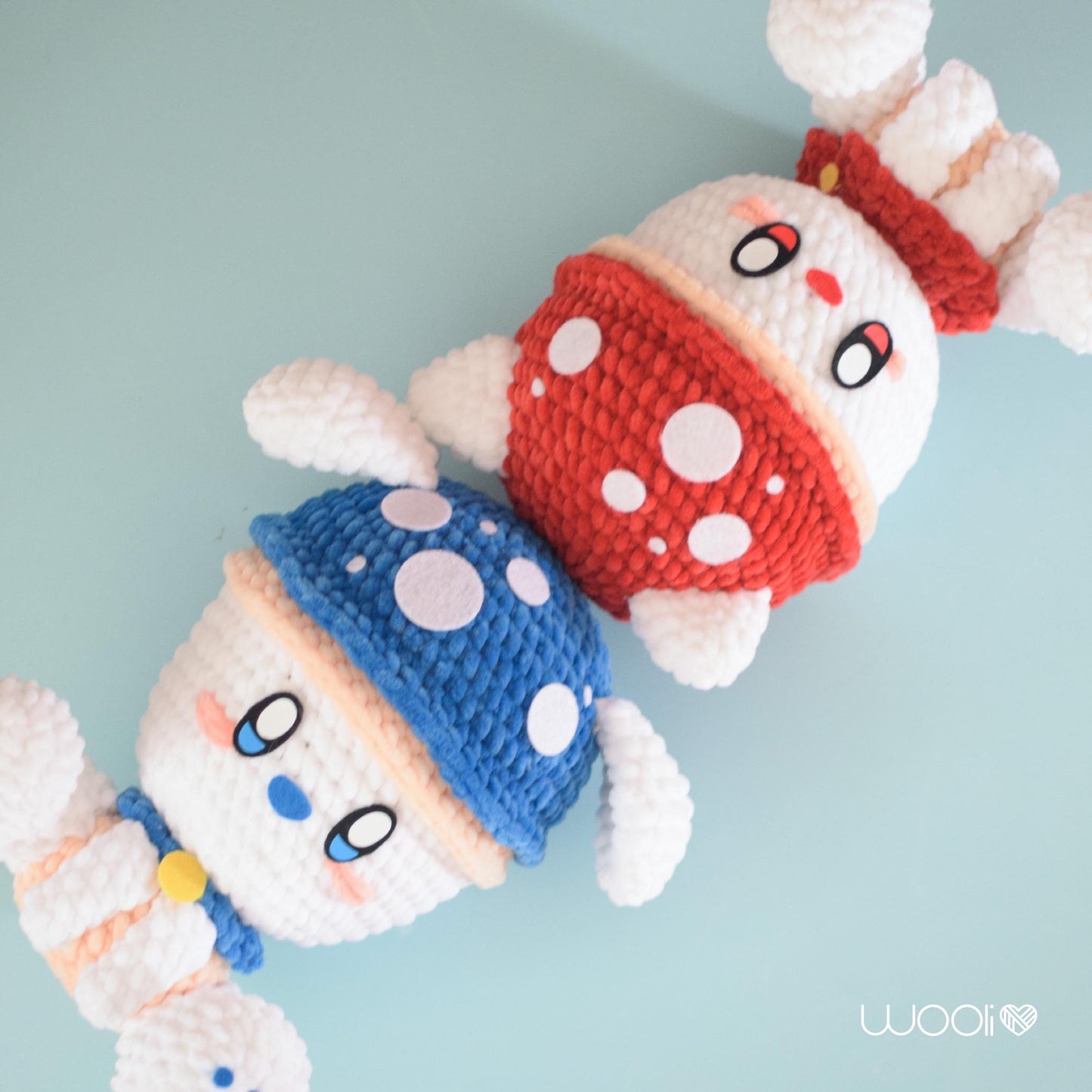 Truffles and Portobello the Mushroom Friends PDF Amigurumi Pattern | English and Spanish