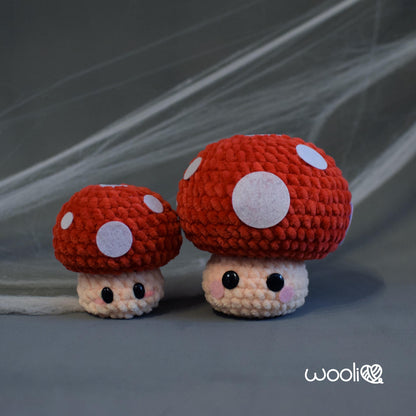 The Fungi Squad Classic, Poisonous, and Spotted Mushrooms PDF Amigurumi Pattern | English and Spanish