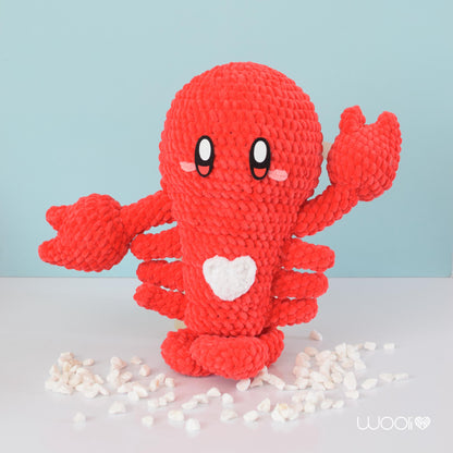Oscar the Love Lobster PDF Amigurumi Pattern | English and Spanish