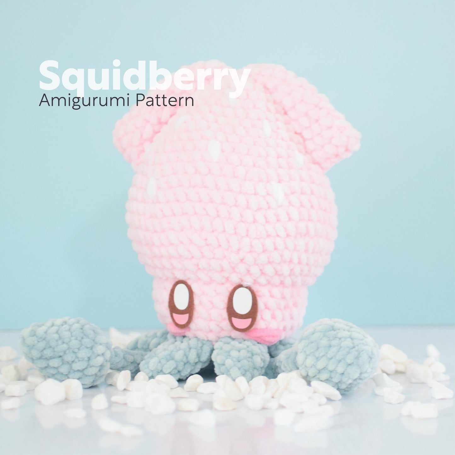 Squidberry Strawberry Squid PDF Amigurumi Pattern | English and Spanish