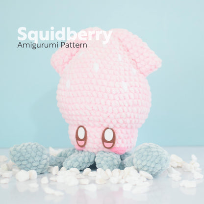Squidberry Strawberry Squid PDF Amigurumi Pattern | English and Spanish