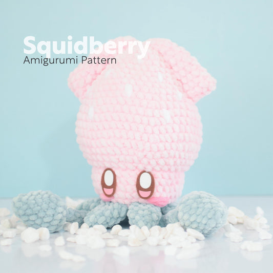 Squidberry Strawberry Squid PDF Amigurumi Pattern | English and Spanish