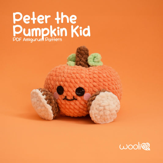 Peter The Pumpkin Kid PDF Amigurumi Pattern | English and Spanish