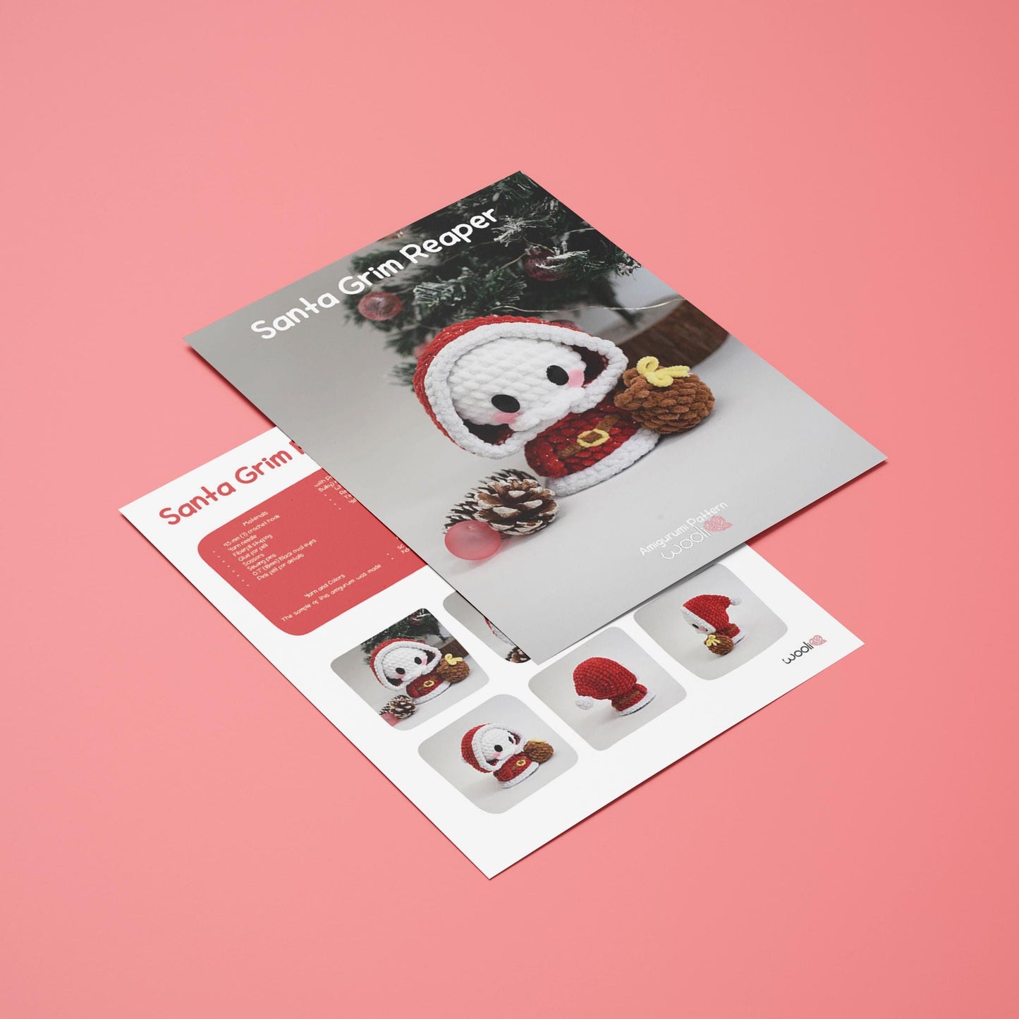 Santa Grim Reaper PDF Amigurumi Pattern | English and Spanish