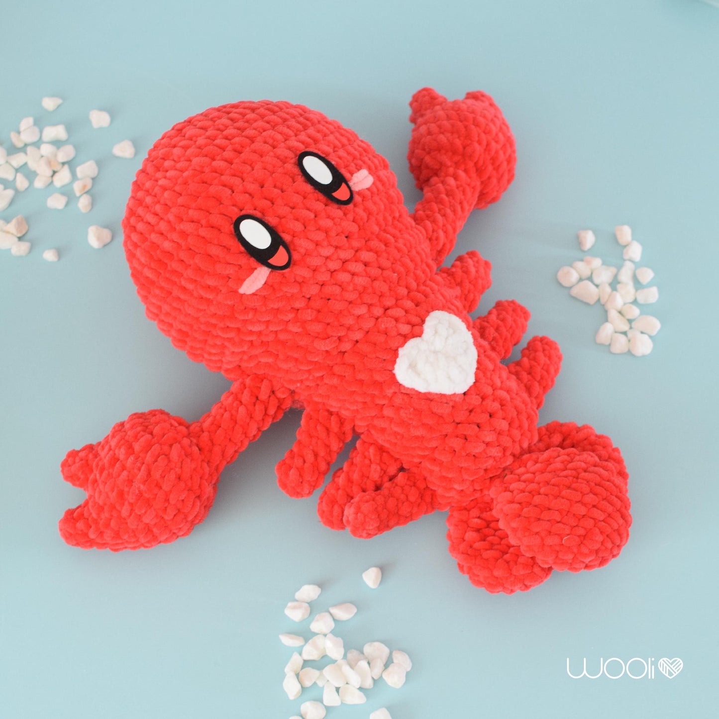 Oscar the Love Lobster PDF Amigurumi Pattern | English and Spanish