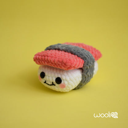 Build-a-Nigiri Tuna, Salmon, Tamago and Shrimp Nigiri PDF Amigurumi Pattern | English/Spanish