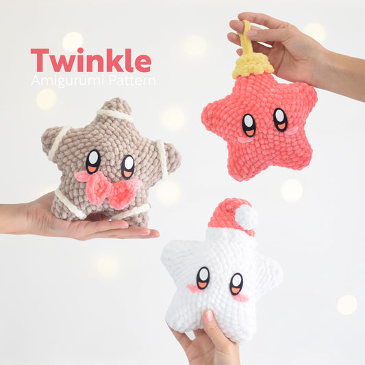 Twinkle the Little Christmas Star PDF Amigurumi Pattern | English and Spanish