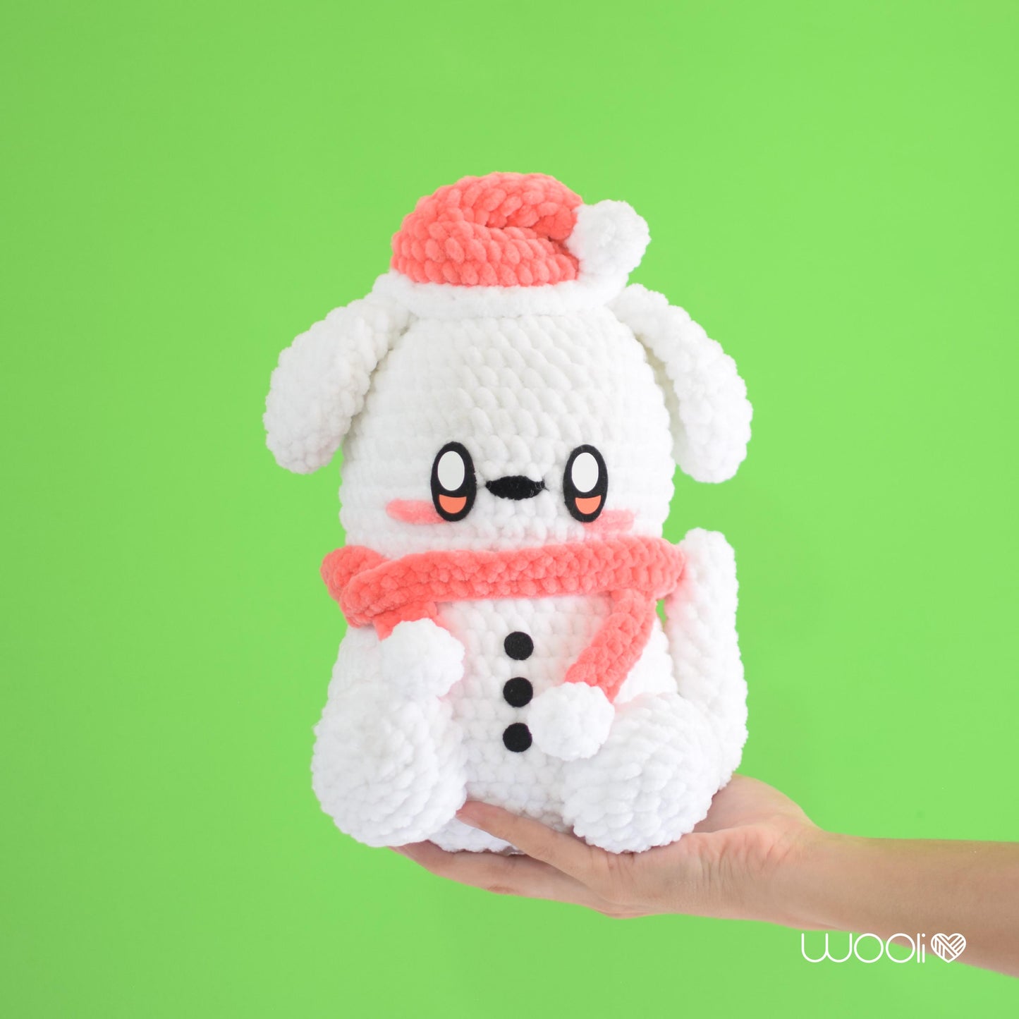 Snowi the Snowdoggy PDF Amigurumi Pattern | English and Spanish