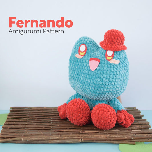 Fernando the Happiest Frog PDF Amigurumi Pattern | English and Spanish