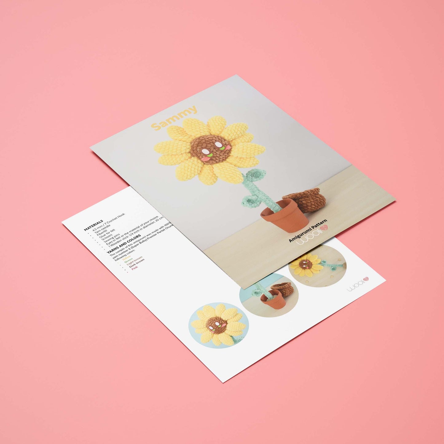 Sammy the Sunflower PDF Amigurumi Pattern | English and Spanish