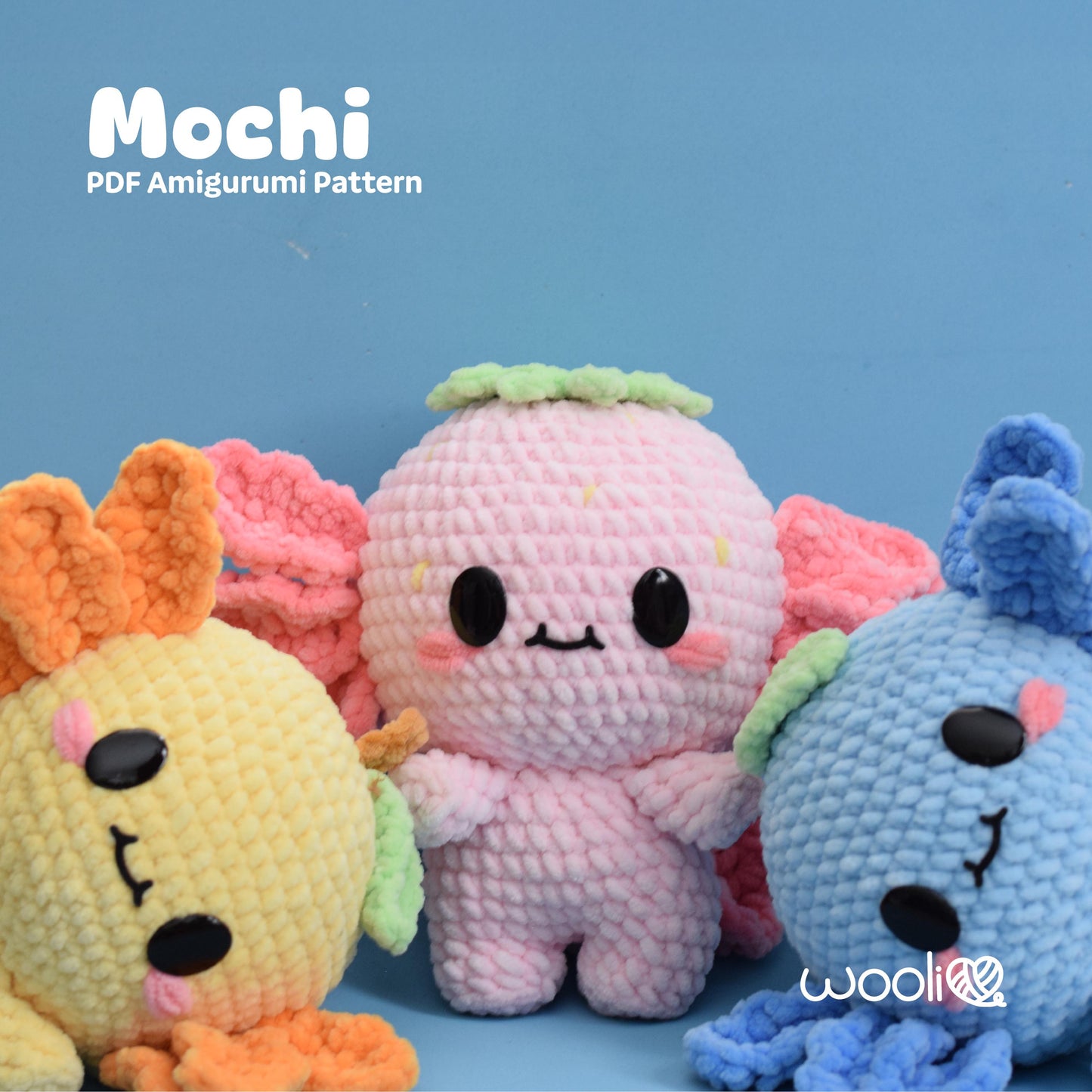 Mochi the Axolotl PDF Amigurumi Pattern | English and Spanish