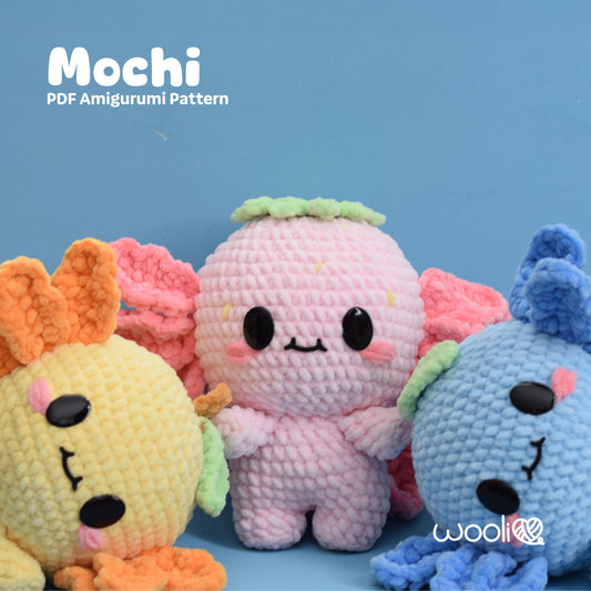 Mochi the Axolotl PDF Amigurumi Pattern | English and Spanish